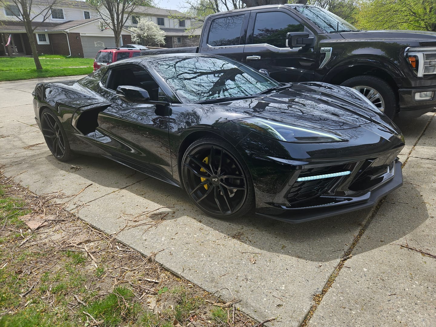 Customer photo review of 2020-Up Corvette C8 DRY CARBON FIBER Sequential LED DRL Light Bar Bezel Insert