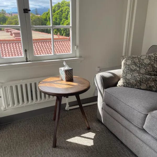 Customer photo review of Sidney Round Side Table -  Solid Walnut Wood
