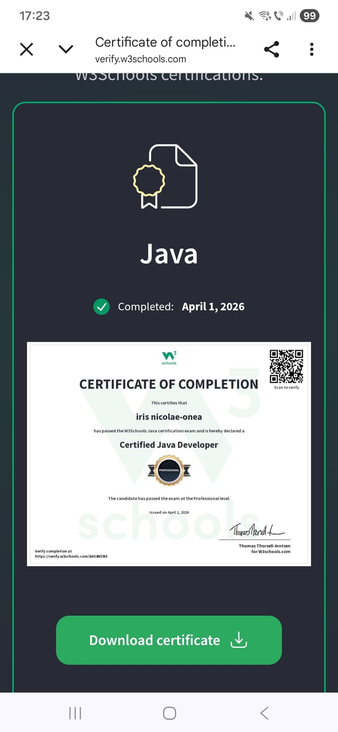 Customer photo review of Java Certification Exam