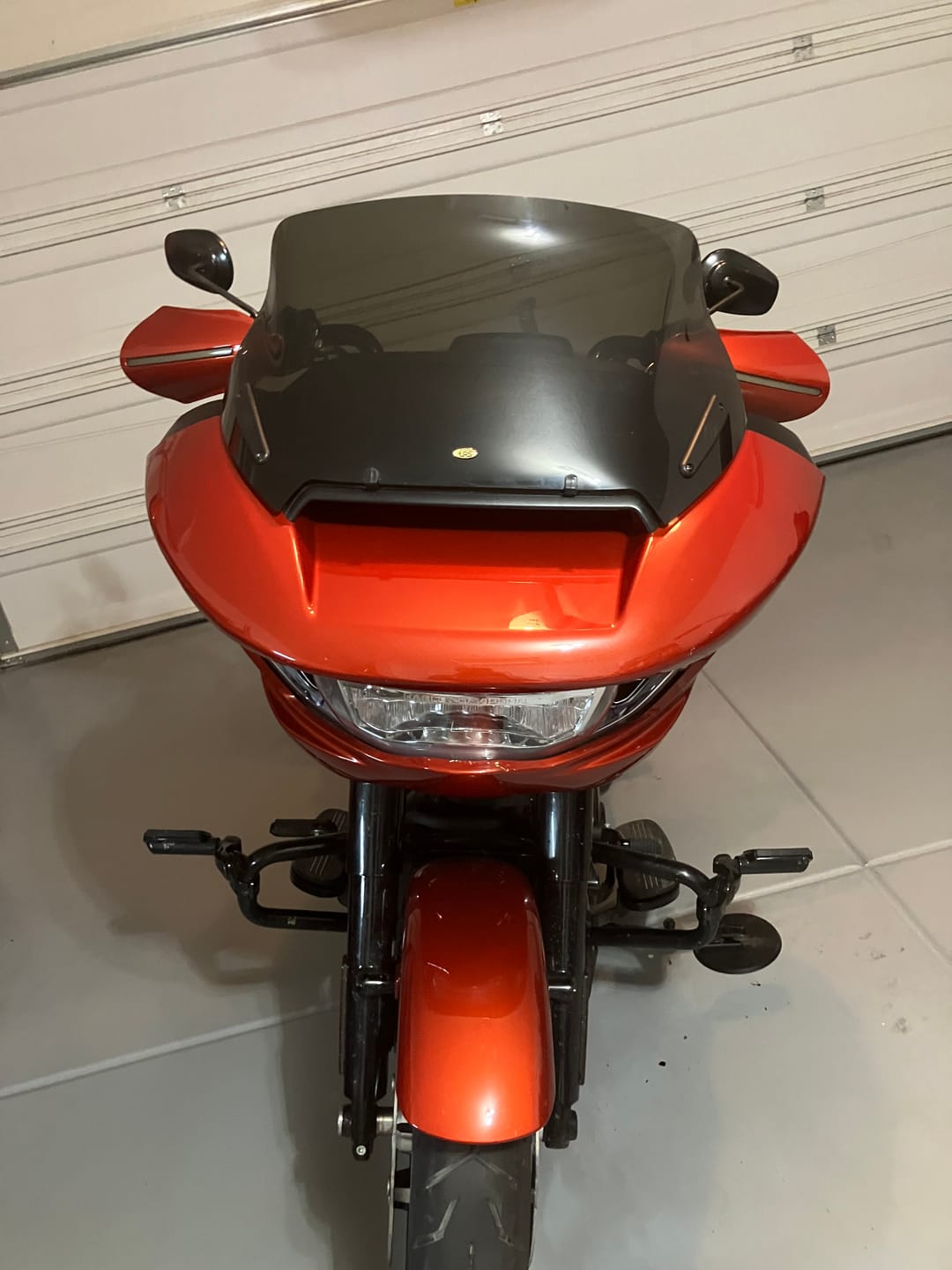 Customer photo review of Color Matched hand guard with LED for Touring & Softails