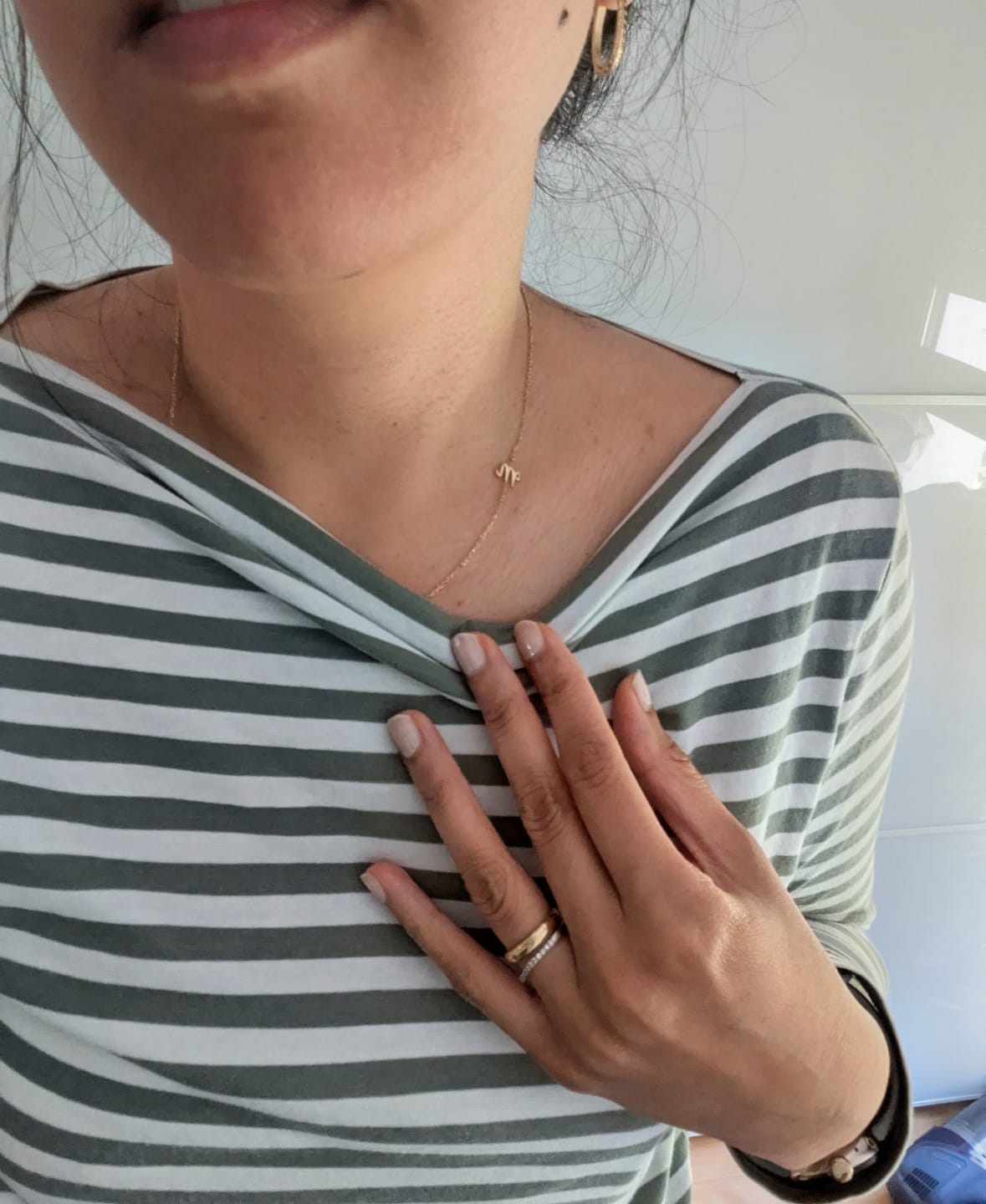 Customer photo review of Initial Chain Necklace