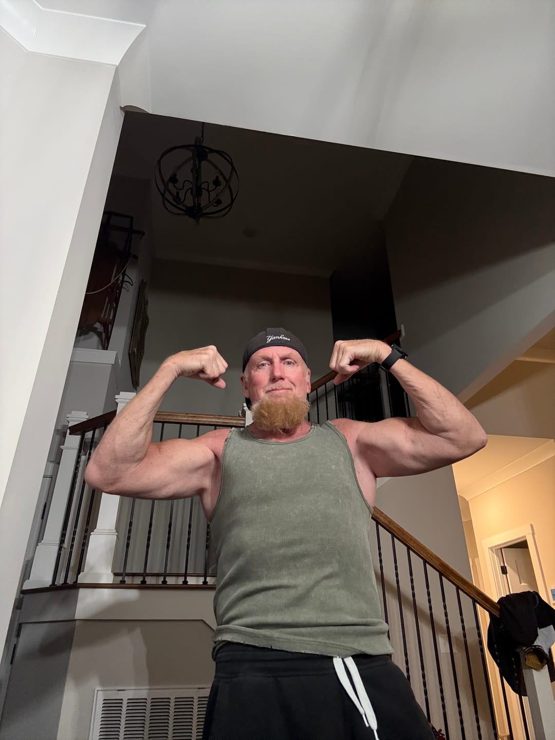 Customer photo review of Premium Ultra-Soft Cotton Distressed Fitted Tank 2 Pack