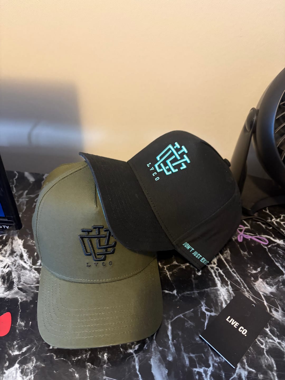 Customer photo review of LVCO "Khaki Green/Black" A-Frame Snapback