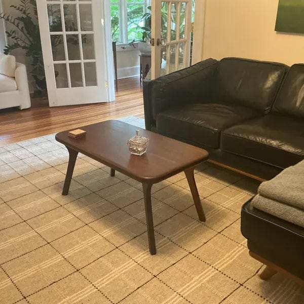 Customer photo review of Sidney Rectangular Cocktail Table - Solid Walnut Wood - Mid Century Modern Design