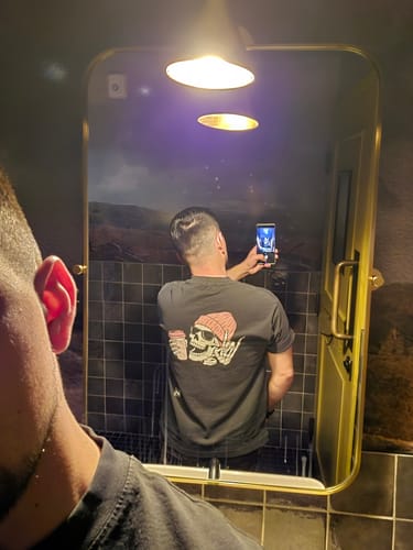 Customer photo review of Skeleton Tee