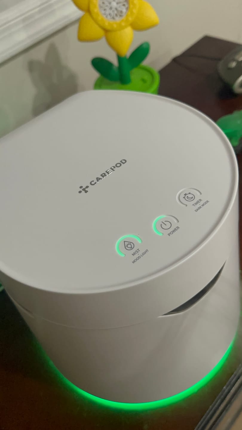Customer photo review of Carepod One Plus - Stainless Steel Humidifier with Mood Light