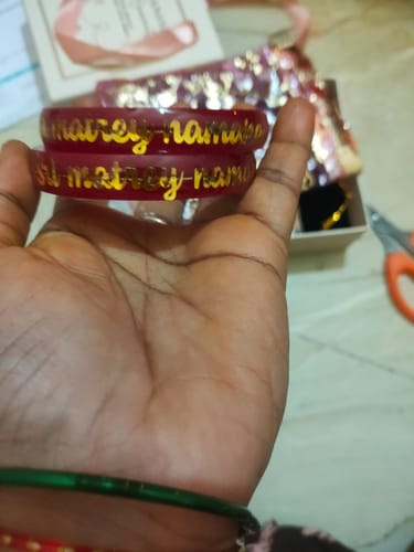Customer photo review of Anmol Bandhan Gold Bangles –  Love & Togetherness crafted in Gold