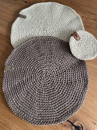 Customer photo review of Label-Set "Handgemacht mit Liebe" - Kunstleder Label für Häkelkörbe, Label aus Kunstleder - CS0048