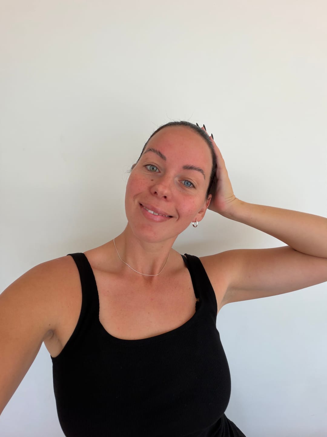 Customer photo review of Sarah Tank - Black Rib