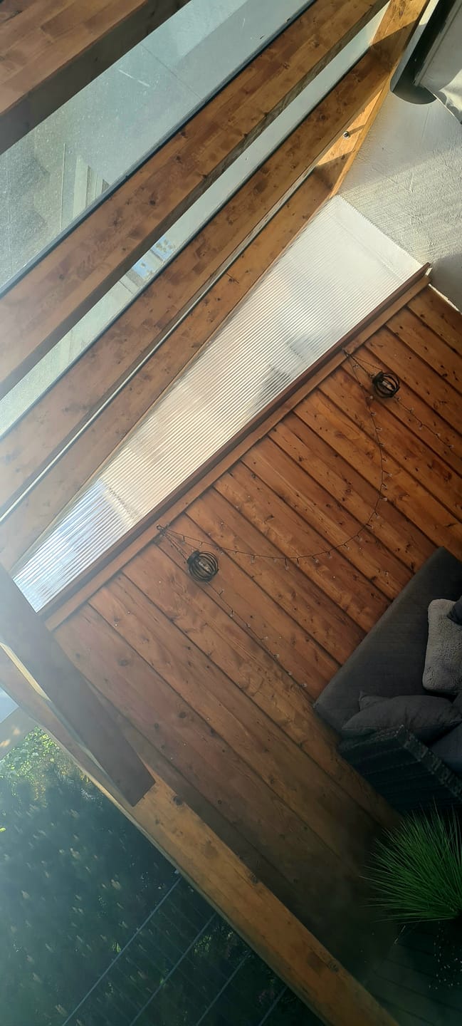Customer photo review of Doppelstegplatte 16 mm Polycarbonat 5-Fach X-Struktur glasklar