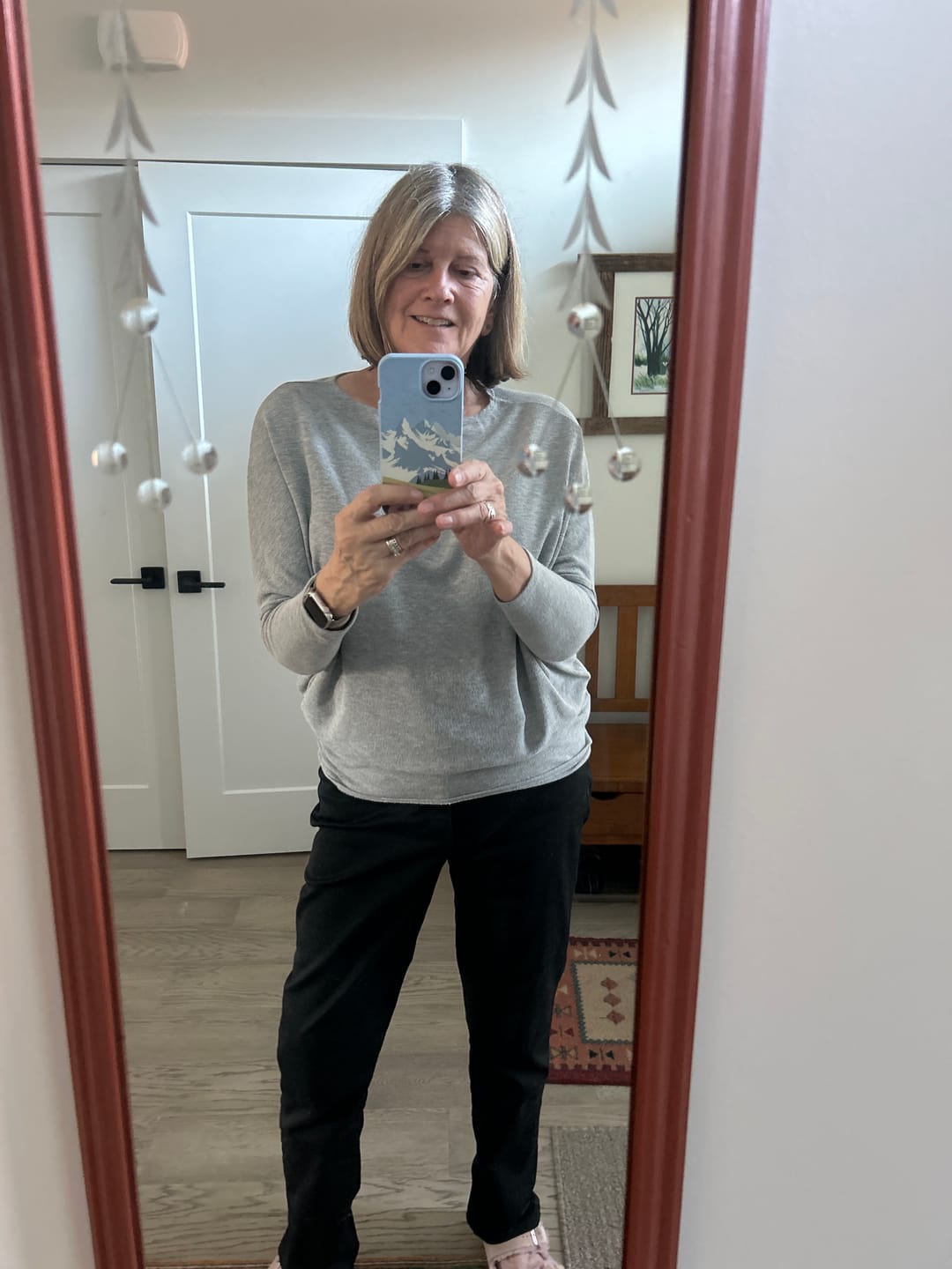 Customer photo review of Jolie All Day Slouch Top (Heather Grey)