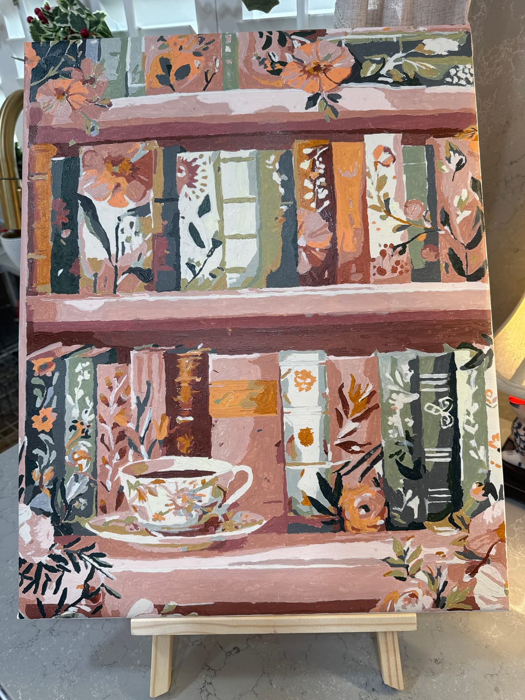 Customer photo review of Blooming library | Paint by Number