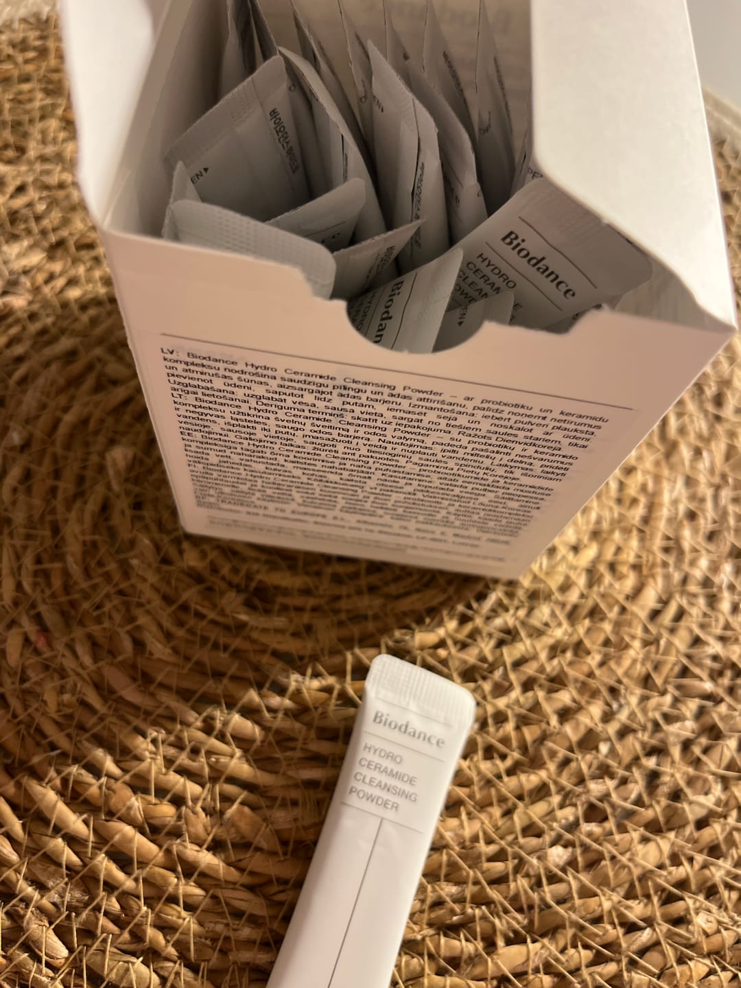 Customer photo review of Enzīmu pūderis Biodance Hydro Ceramide Cleansing Powder