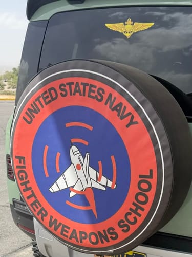 Customer photo review of Custom Spare Tire Cover for Jeep, RV, Bronco Camper, Trailer, & More