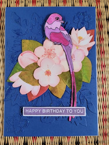 Customer's handmade card decorated with realistic Fall Leaves Masking Sticker Roll stickers.