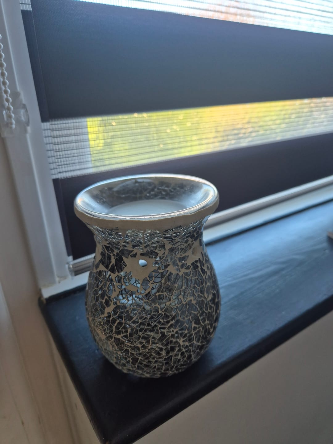 Customer photo review of large crackle tealight burner