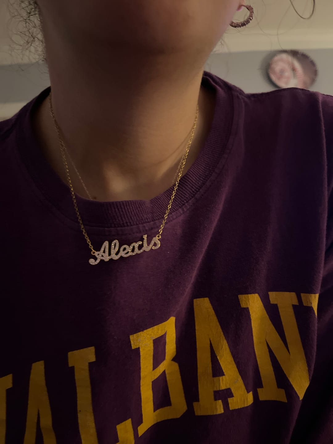 Customer photo review of Iced Name Necklace