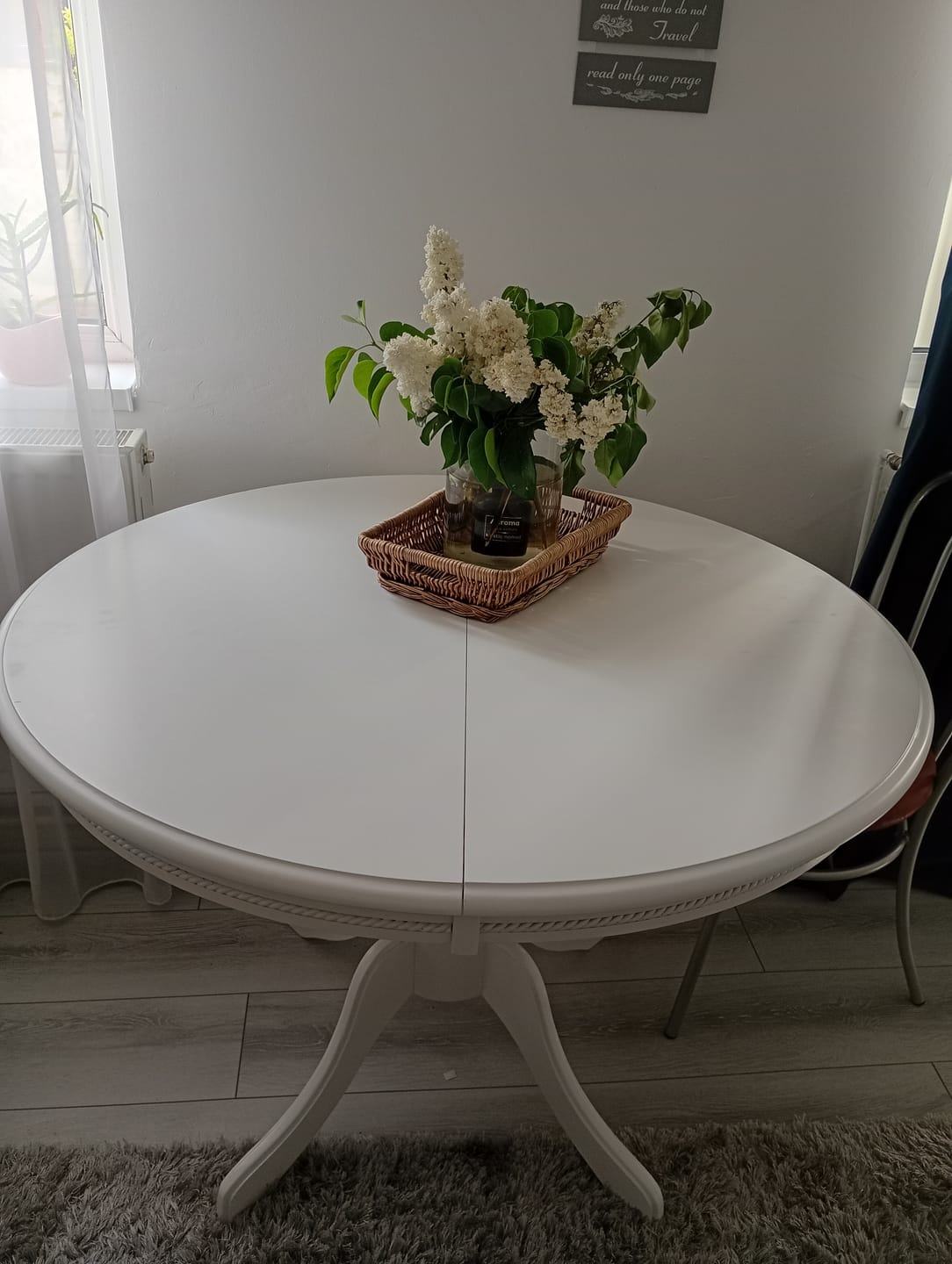 Customer photo review of Masa vintage alba OLIVIA, alb, 106/141X106X76 cm