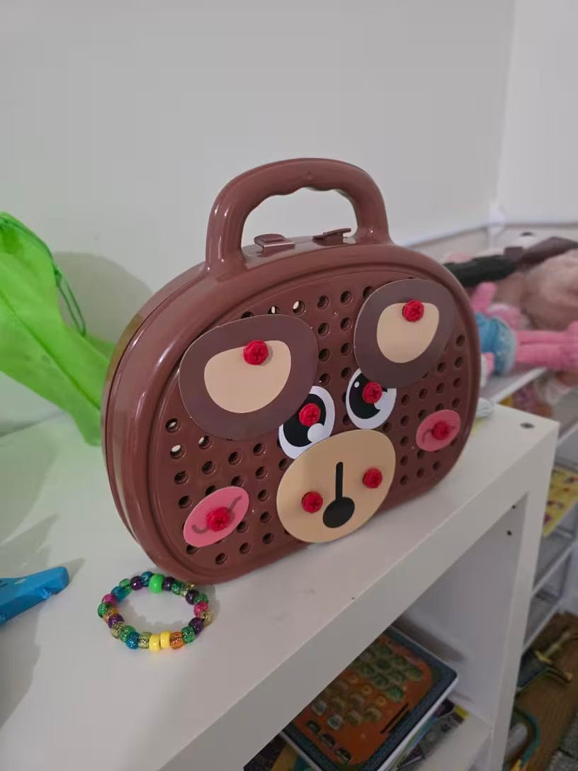 Customer photo review of Kinder Werkbank Spielzeug | Holz Werkzeug Set