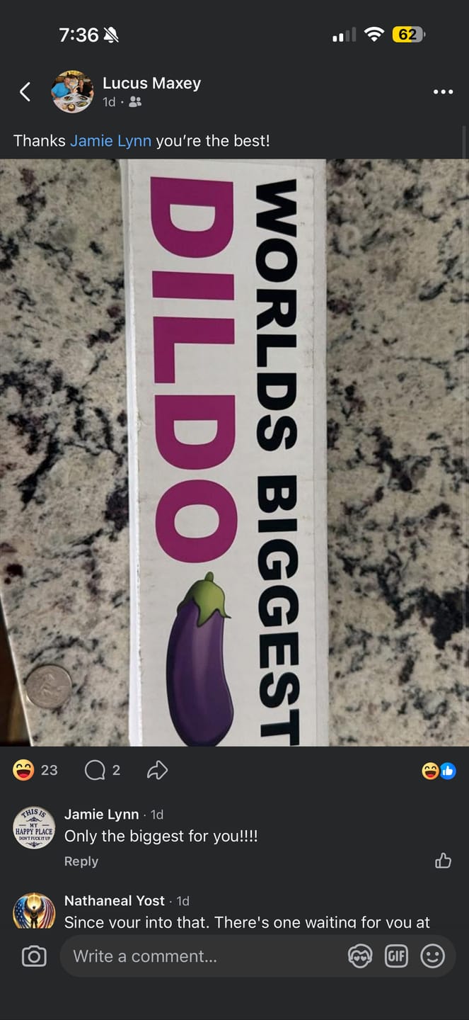 Customer photo review of Worlds Biggest Dildo Mail Prank Package Box Tube
