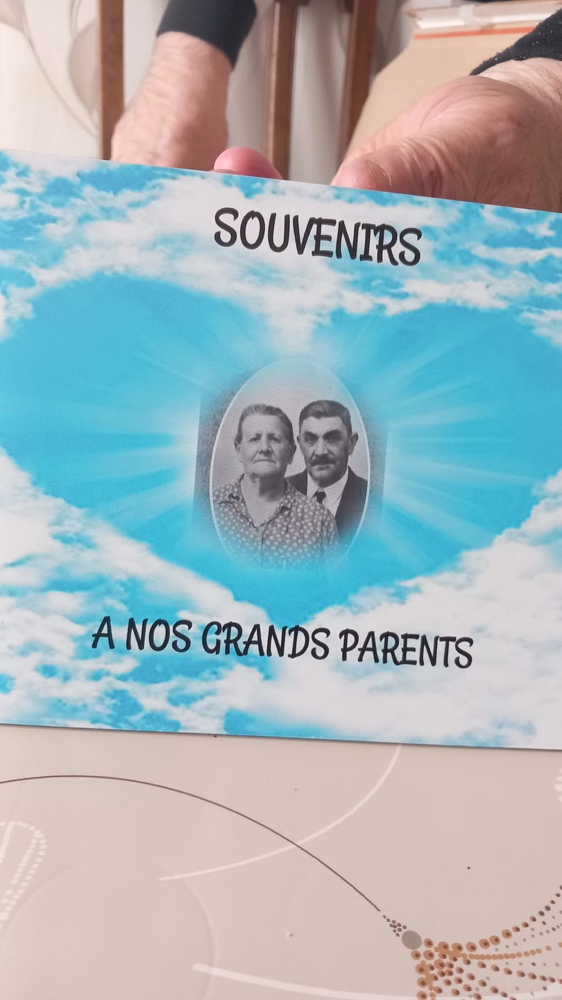 Customer photo review of Plaque Funéraire Nuage en Cœur