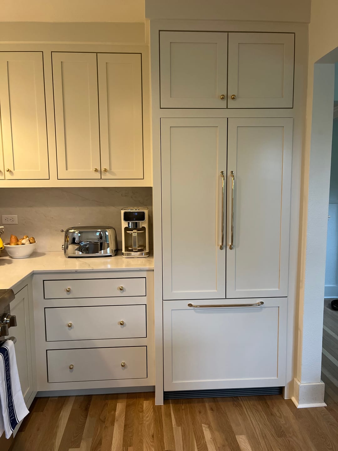 Customer photo review of Serene Cabinet Pulls - Unlacquered Brass Polished