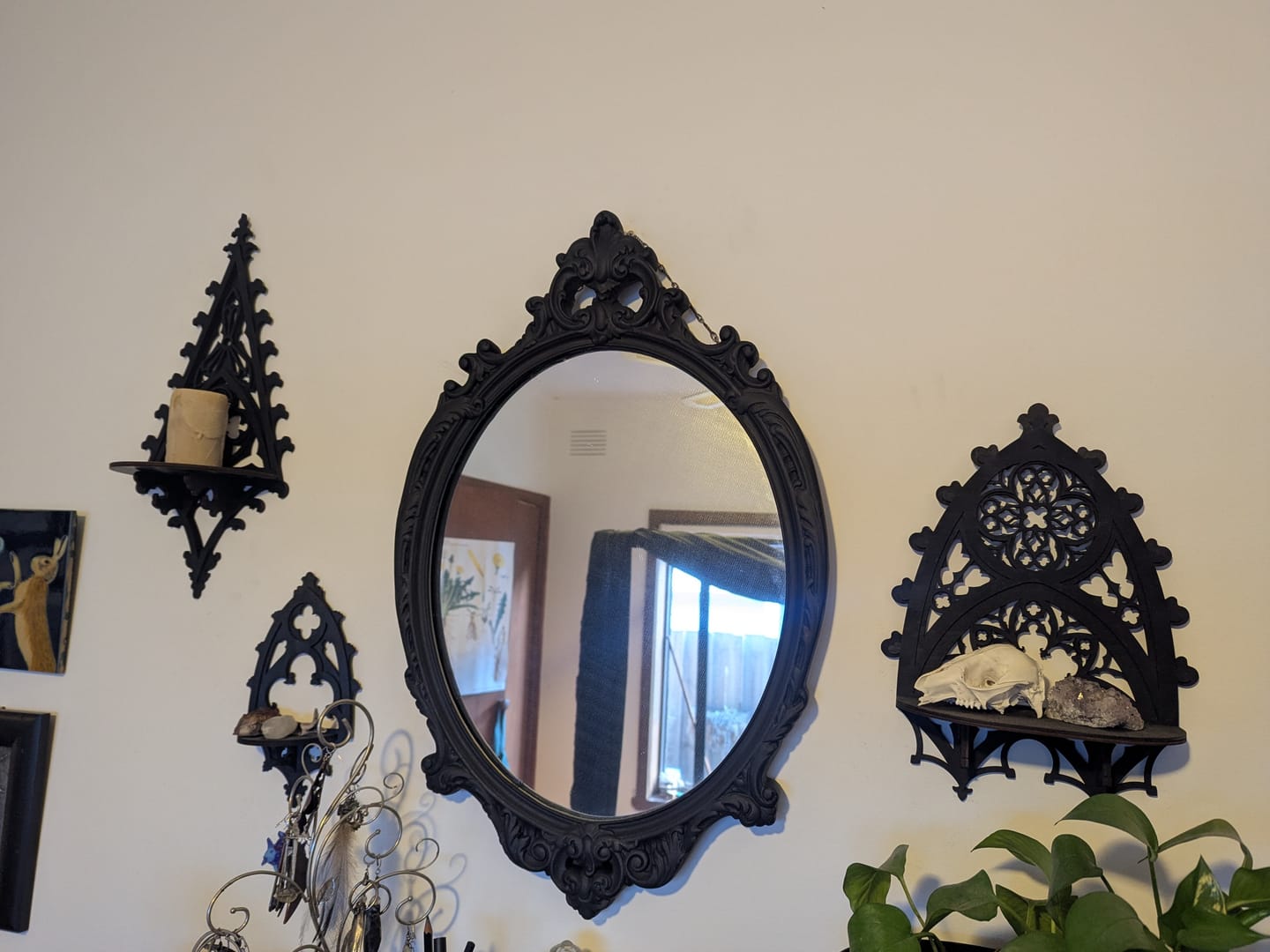 Customer photo review of Gothic Cathedral Mini Arch Curio Shelf | Trinket Display