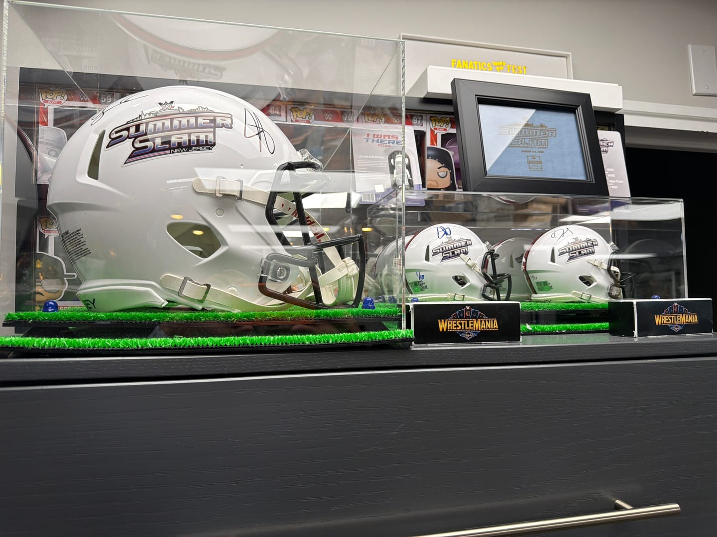 Customer photo review of 2 Mini Helmet or Mini Football with Mini Helmet Display Case - Mirror (A019/B46/V46)