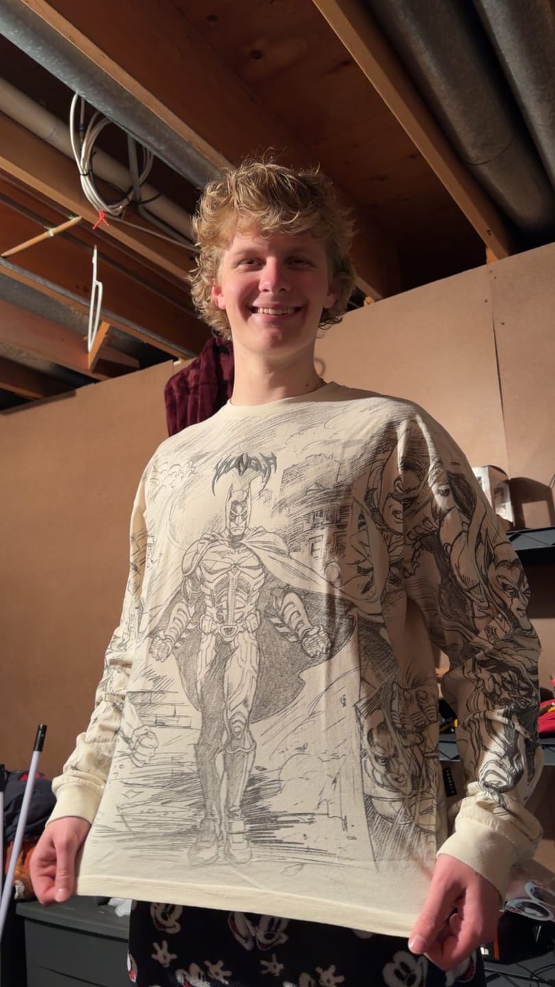 Customer photo review of 8002 - Batman Comic Longsleeves