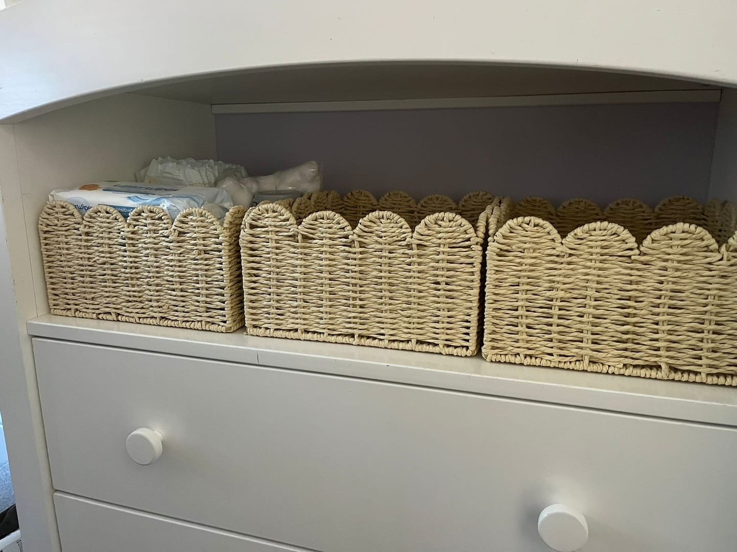 Customer photo review of Scalloped Woven Rope Basket