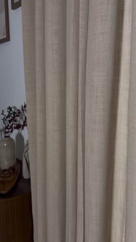 Customer photo review of Cassie Linen Blend Custom Curtains