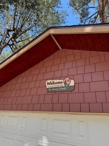 Customer photo review of 3D National Park Service Family Name Welcome Sign (Deer Design)