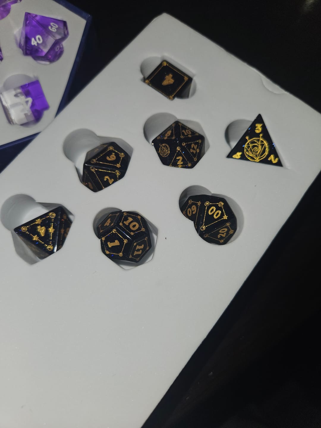 Customer photo review of PRE-ORDER | Blue Sandstone Dice Set | Wizard101 x Misty Mountain Gaming