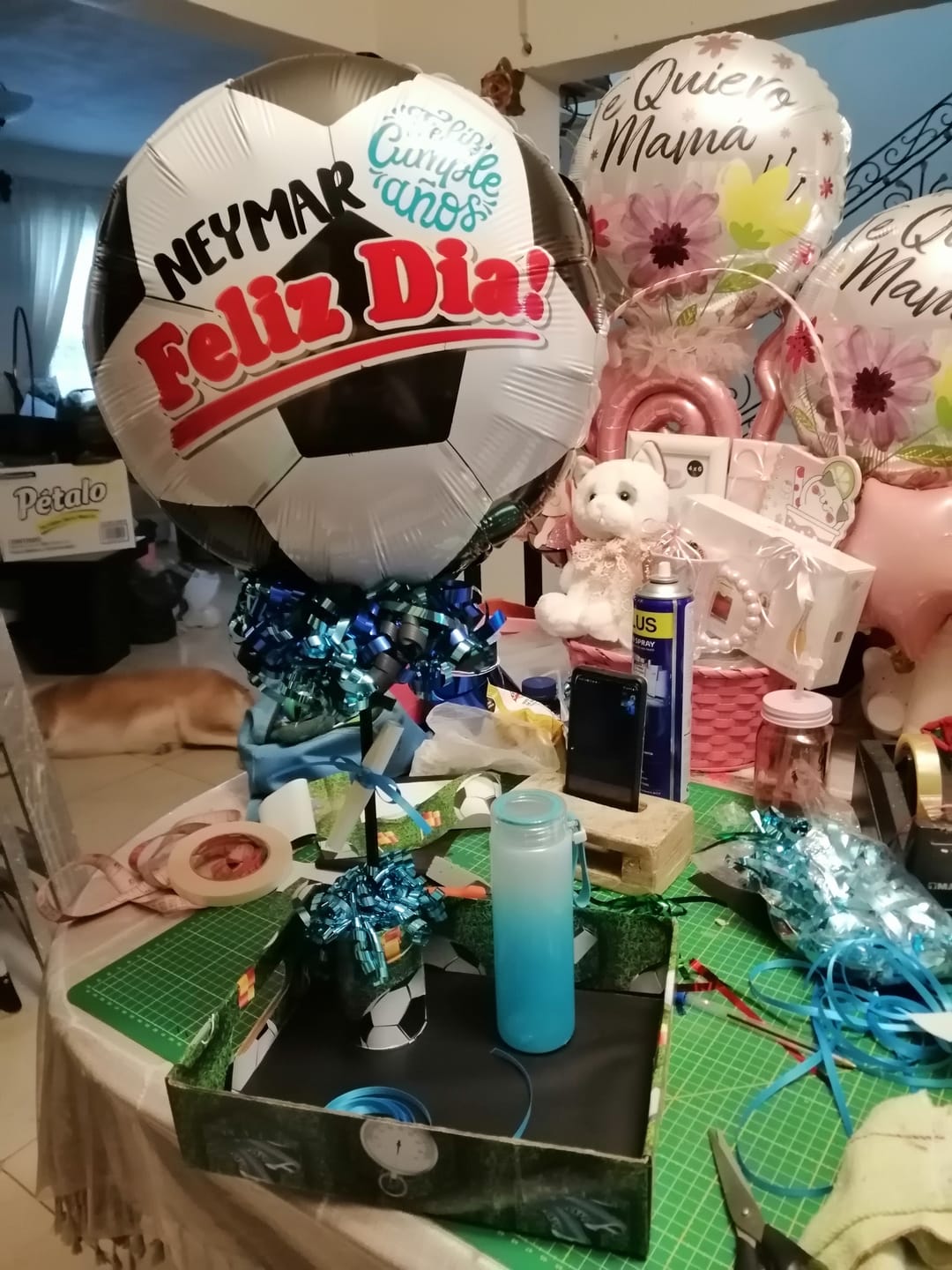 Customer photo review of GLOBO METALICO 18" CUMPLEAÑOS BALON DE FUTBOL