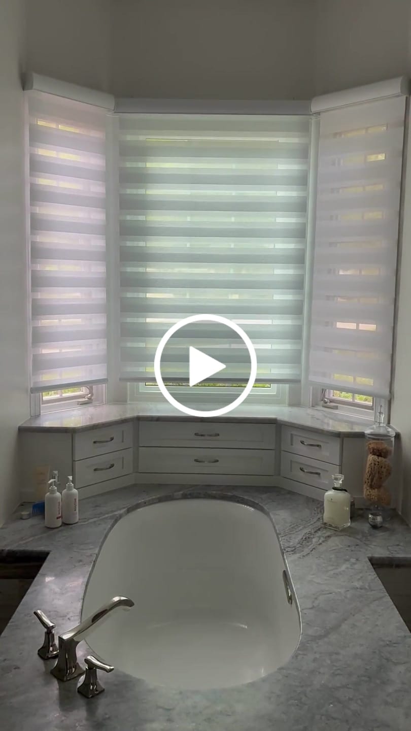 Customer video review of SmartWings Motorized Zebra Shades 60% Blackout Translucent 75mm Eloise