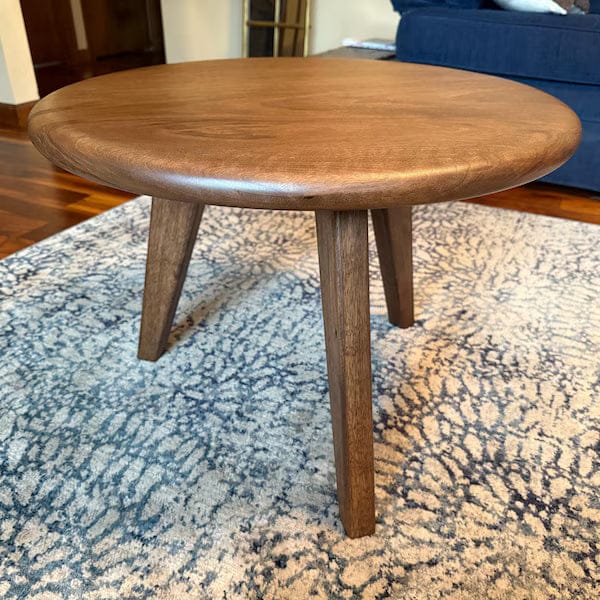 Customer photo review of Petra Wood Round Coffee Table | Mid Century Modern Design