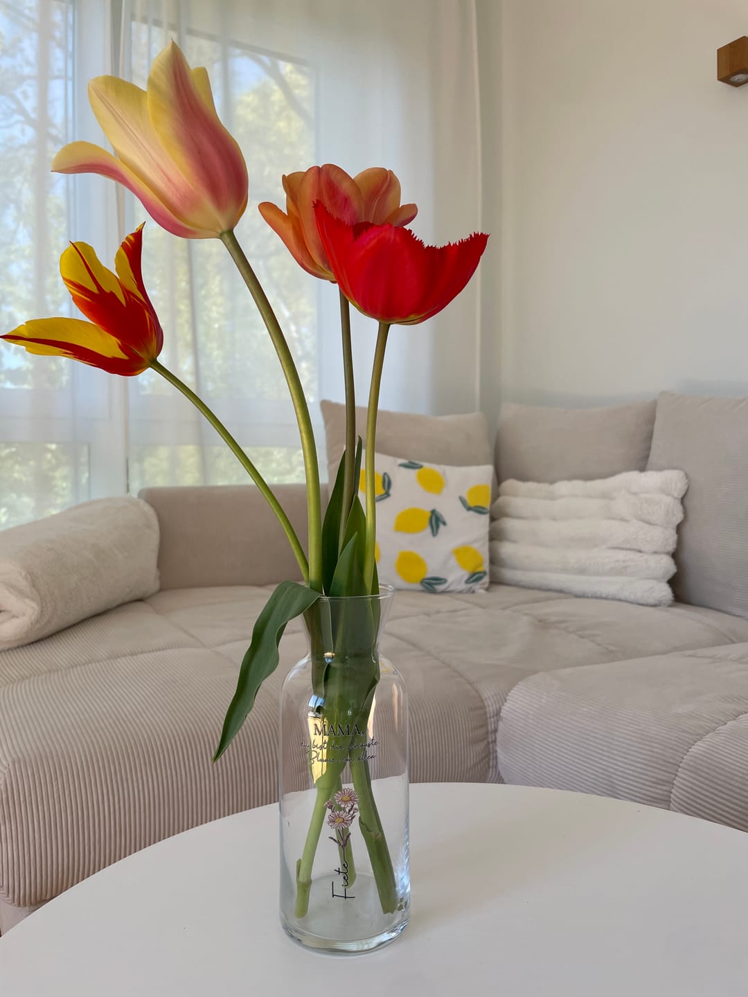 Customer photo review of Mamas Garten - Personalisierte Vase mit Namen und Blumen für Mama und Oma