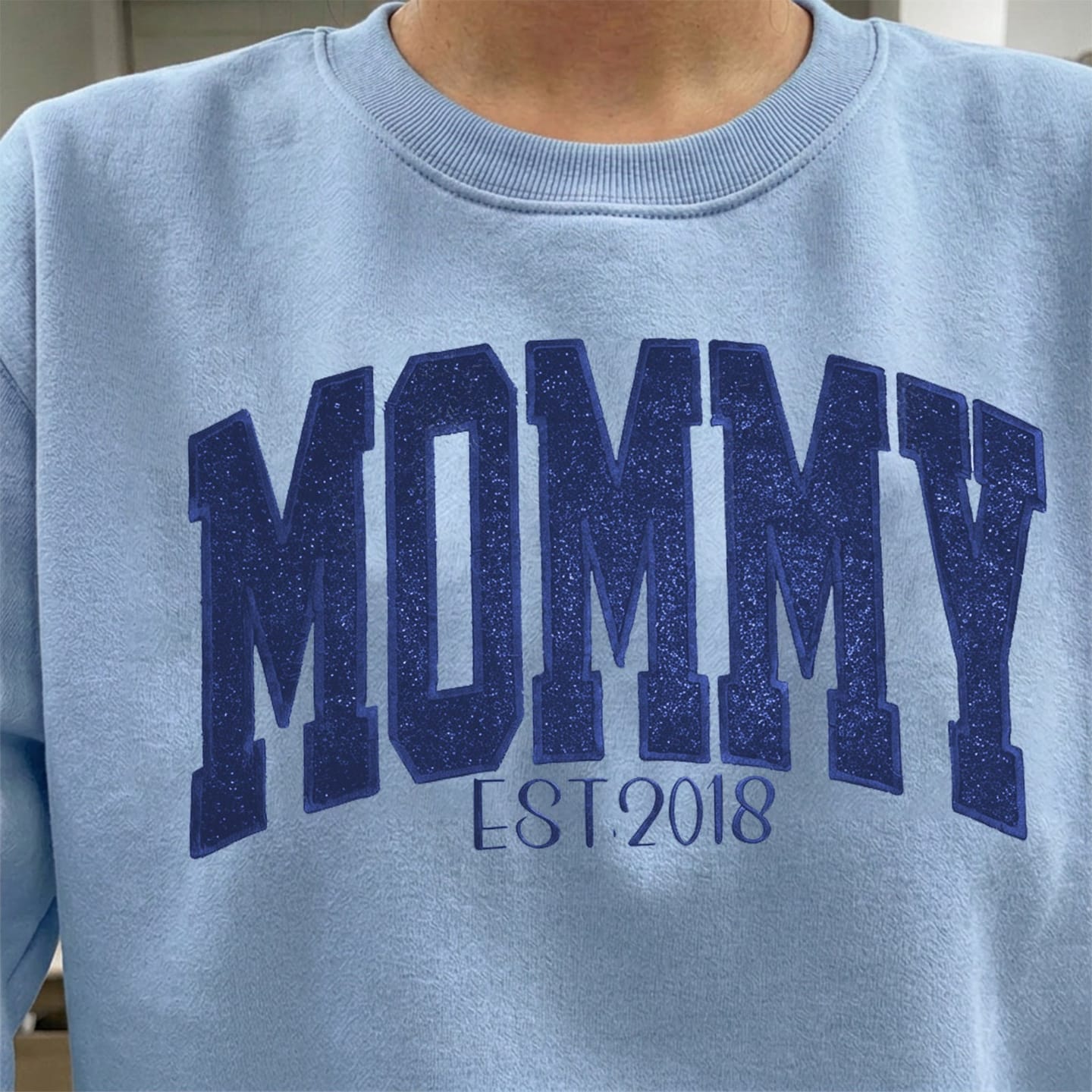 Customer photo review of Custom Embroidered Applique Glitter Mama Sweatshirt - Gift for Mom
