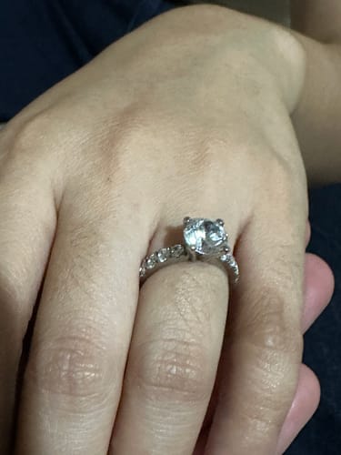 Customer photo review of 2ct Naxos Engagement Ring (ON HAND)