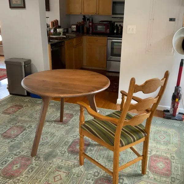 Customer photo review of Sidney Circular Walnut Dining Table | Mid Century Modern