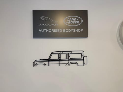 Customer photo review of Land Defender 110 Classic Metal Silhouette Wall Art