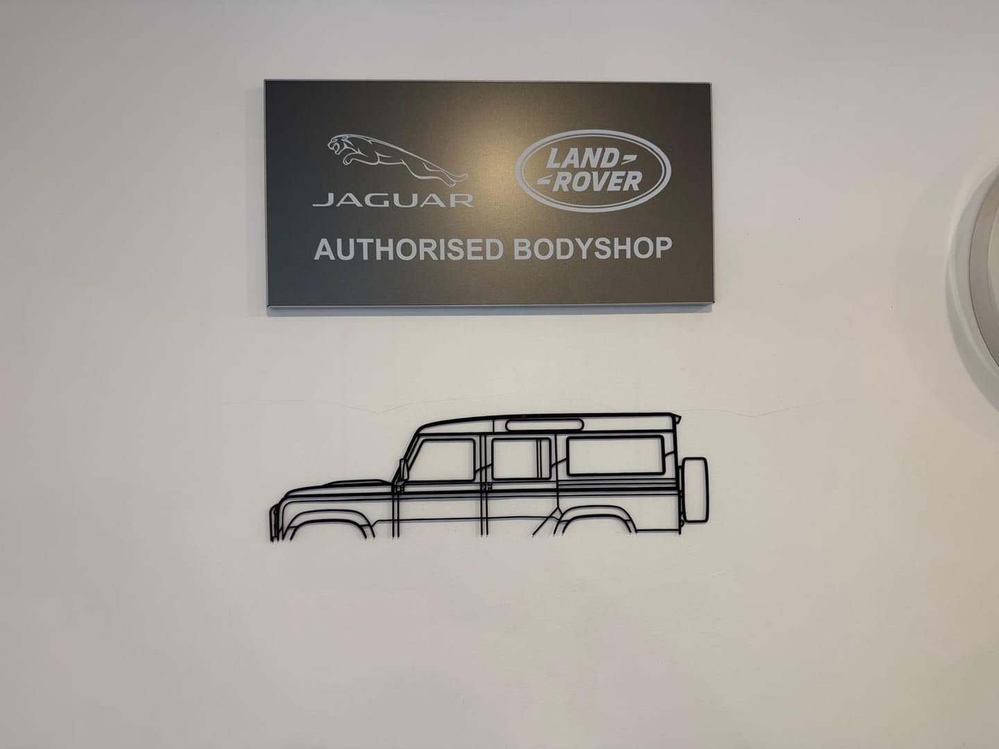Customer photo review of Land Defender 110 Classic Metal Silhouette Wall Art
