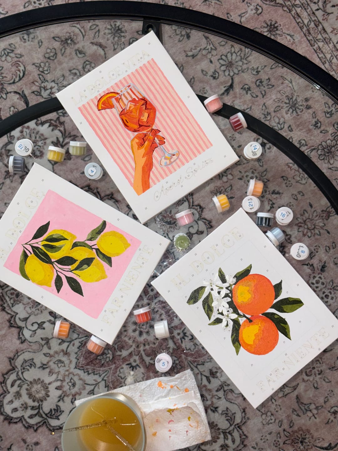 Customer photo review of 6 Mini Paintings - Italian ''Dolce Vita'' Set