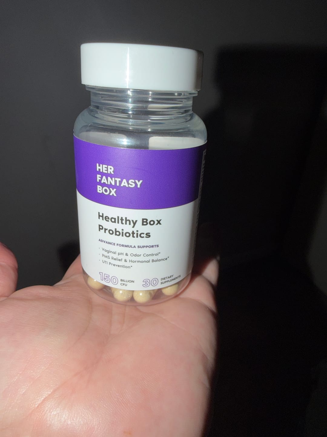 Customer photo review of Healthy Box Probiotics for pH, Odor, Pms Relief & Uti Prevention