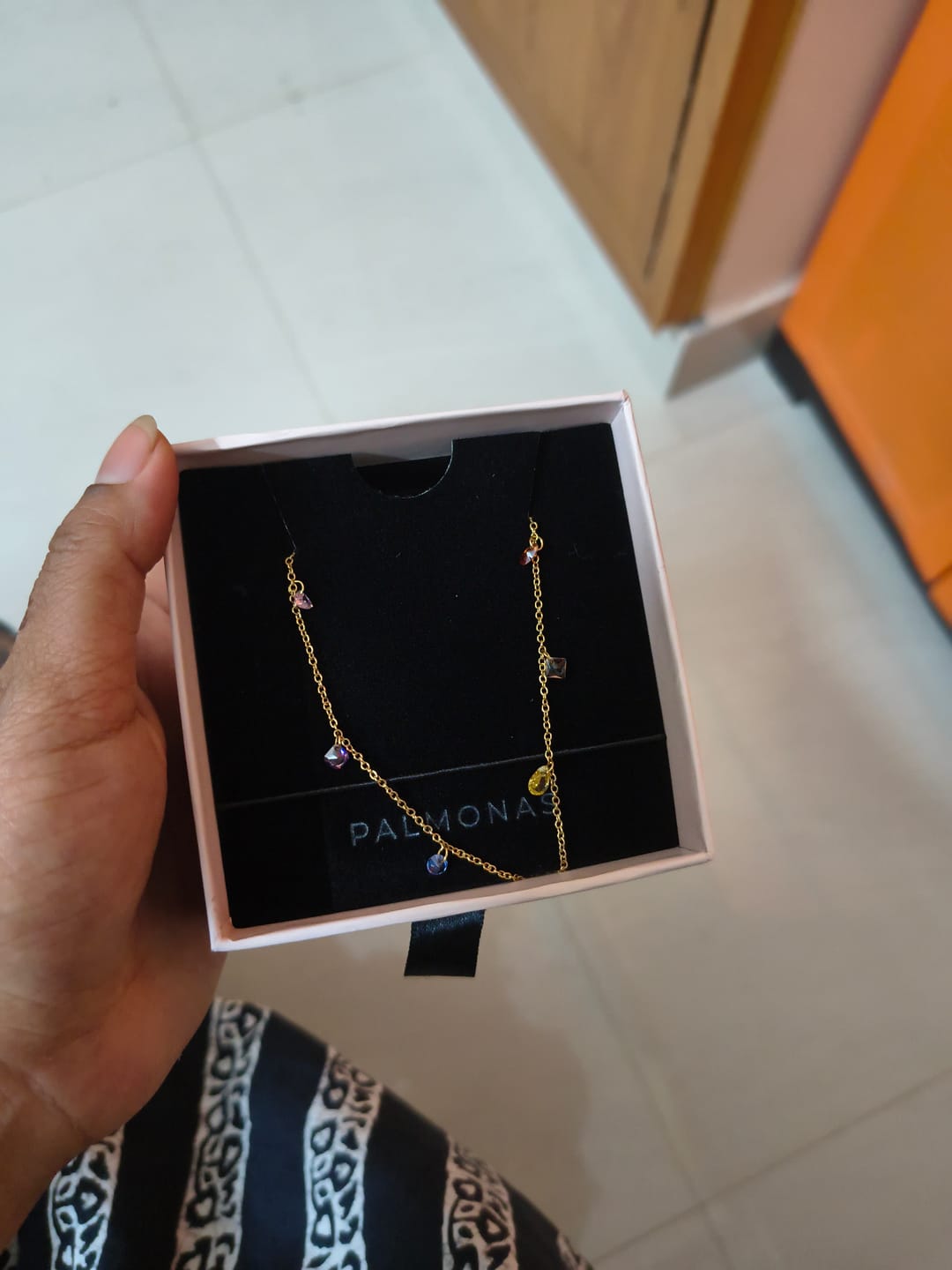 Customer photo review of Prismatic Harmony Necklace