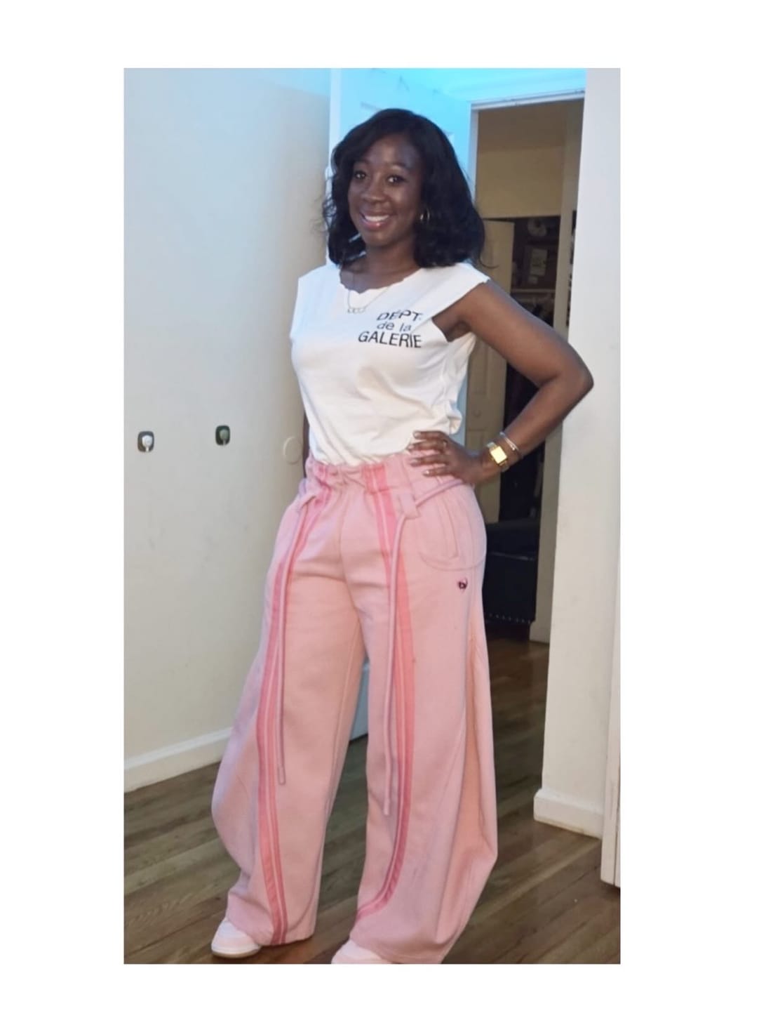 Customer photo review of Aelfric Eden Stripe Super Baggy Barrel Sweatpants