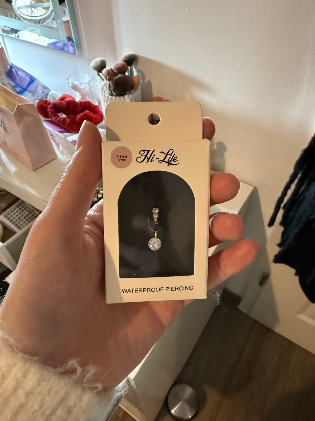 Customer photo review of Hi-Life Lotus Rook Piercing - Titan