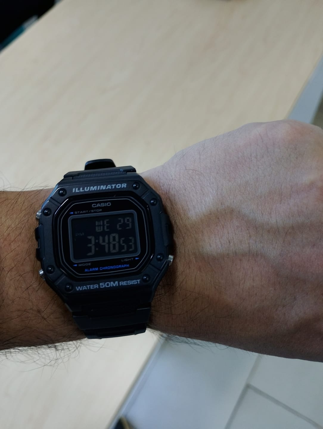 Customer photo review of Reloj Casio Vintage W-218H-1BVDF Pantalla Negativa