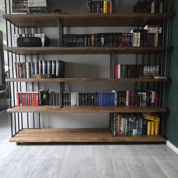 Customer photo review of Fargo Solid Wood Bookcase | Wide Rustic Design