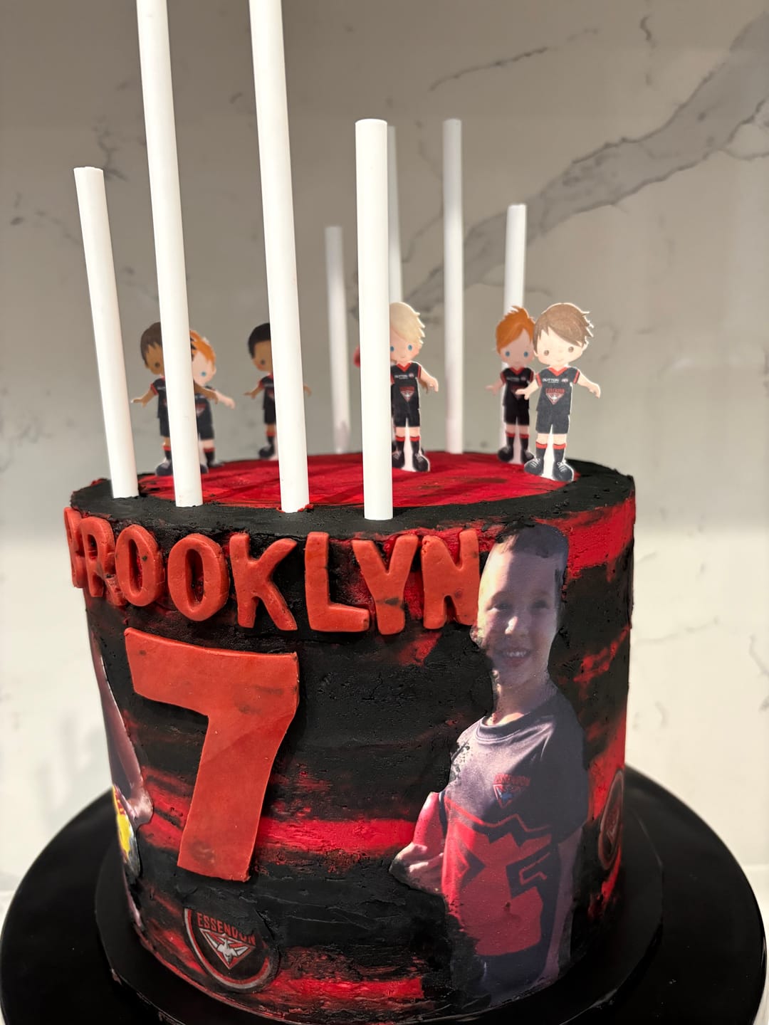 Customer photo review of A4 Rectangle Custom Edible Icing Image